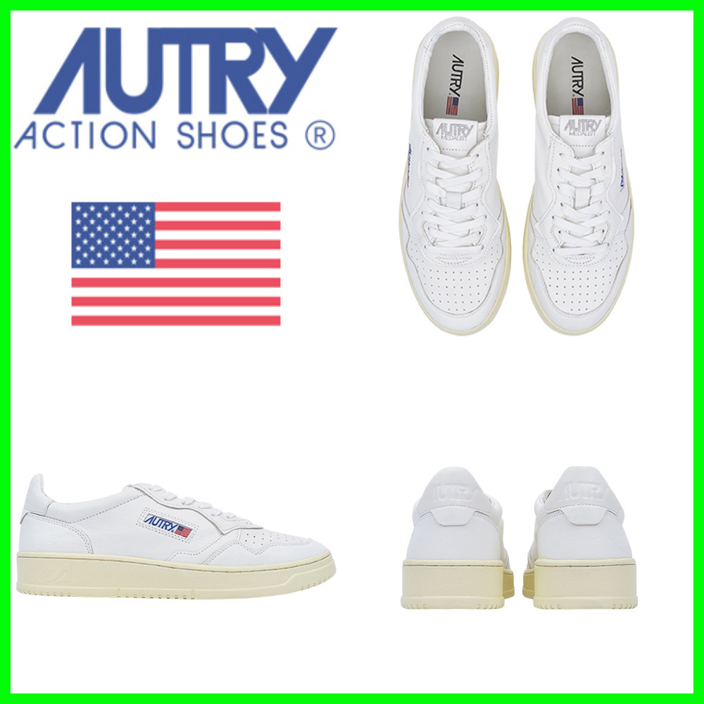 [AUTRY]★Medalist Low Goatskin Sneakers White★男女共用★