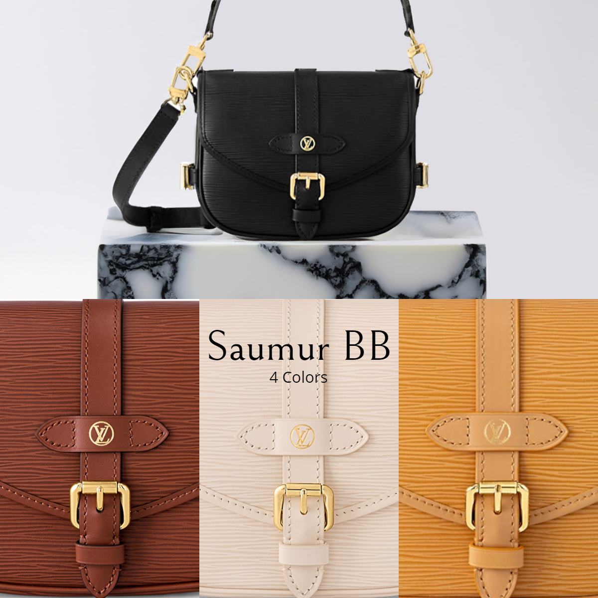 LouisVuitton*ソミュール BB 2wayエピレザーハンドバッグ