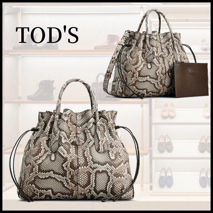 ◆TOD´S◆Di バッグ パイソン ドローストリングバッグ スモール