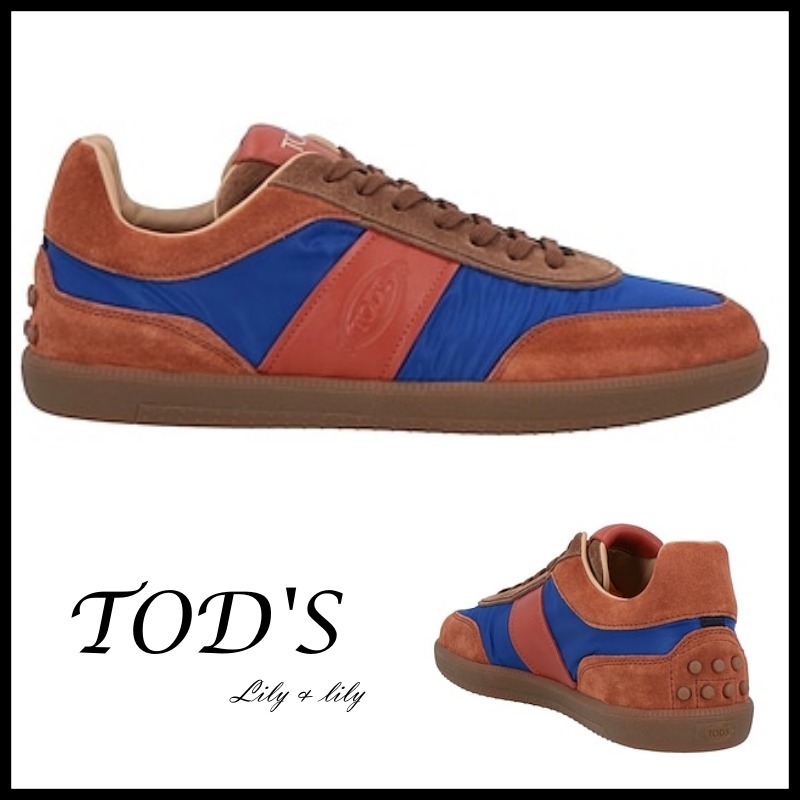 TOD'S◆メンズ ロゴ スエード スニーカー◆関税送料込み