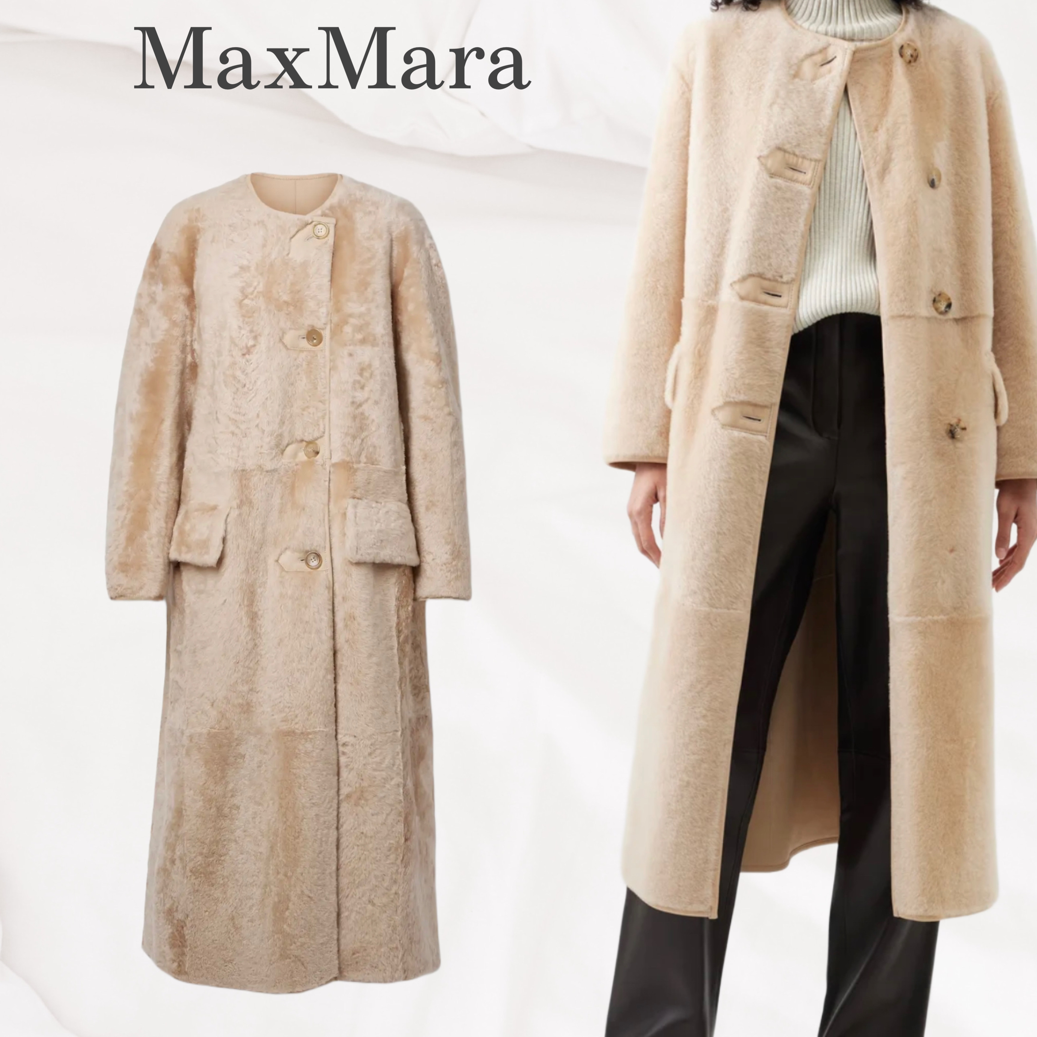 関税送料込☆MAXMARA☆ ラム  Talamo  コート