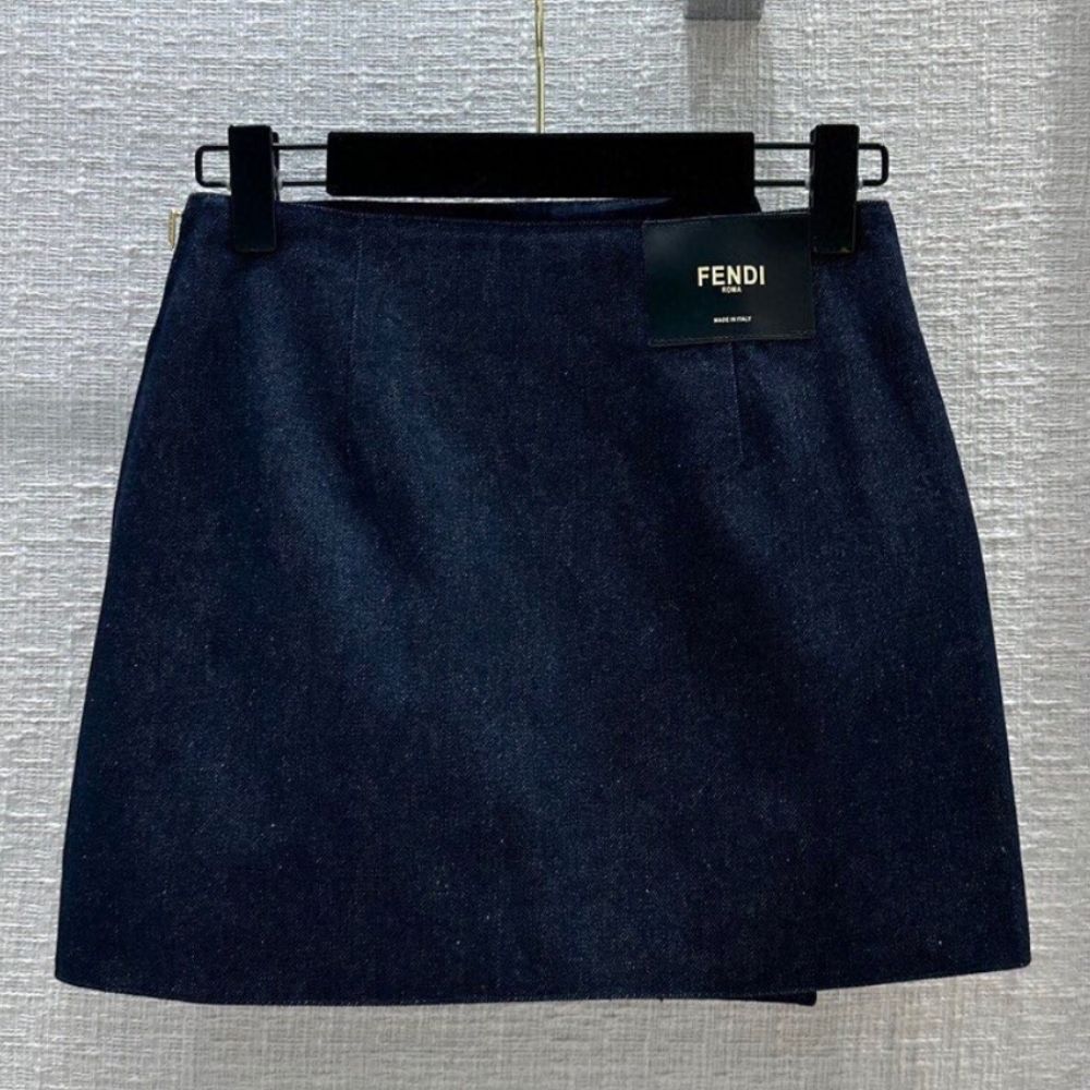 FENDI スカート （23FW【FENDI】スカート ミニ ブラウンカシミア