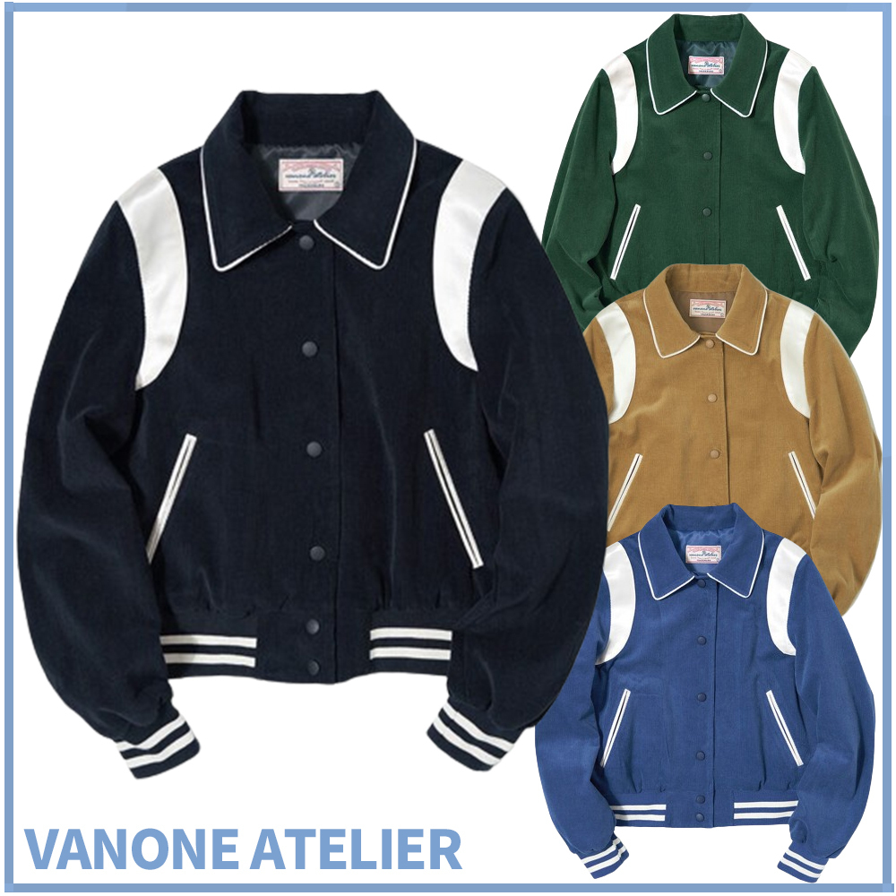 【Vanone Atelier】 O3700 Coduroy varsity jacket ★