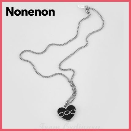 NONENON Necklaces & Pendants Heart Unisex Street Style Necklaces & Pendants