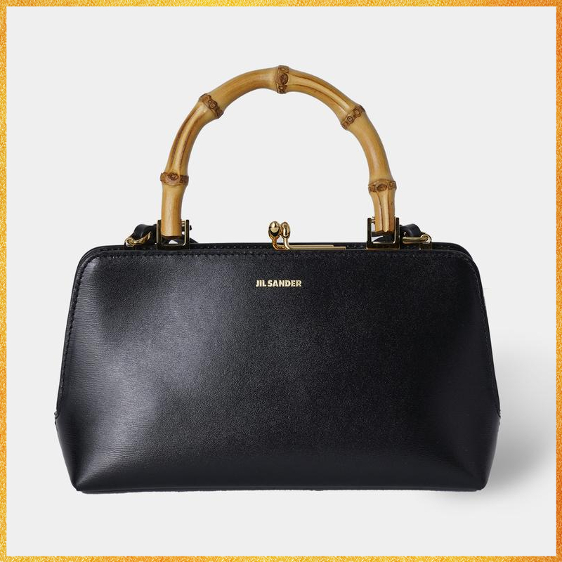 関税込 上品 ジルサンダー ハンドバッグ GOJI SQUARE シアリング 関税送料無料】Jil Sander Goji Bamboo ミニ ハンドバッグ (Jil