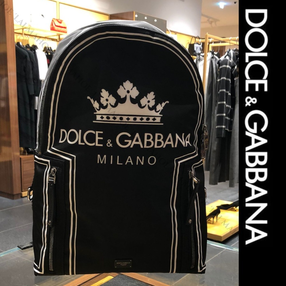 DOLCE&GABBANA ロゴ クラウン バッグパック リュック
