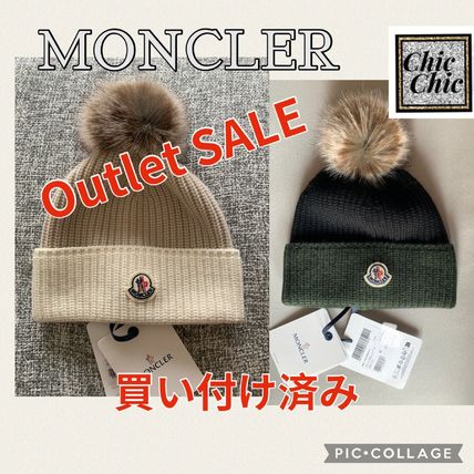SALE! 即発可! MONCLER カシミア混 ニットキャップ ビーニー