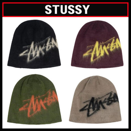 STUSSY Knit Hats Unisex Street Style Skater Style Knit Hats