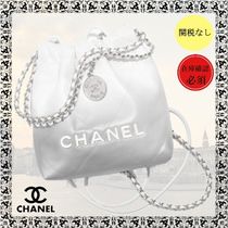 CHANEL CHANEL 22 Casual Style Calfskin Blended Fabrics Street Style 2WAY