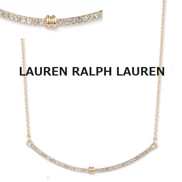 Ralph Lauren パヴェ カーブ ネックレス