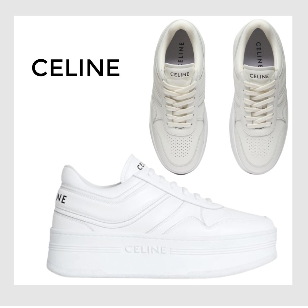 CELINE ブロックスニーカー ウェッジアウトソール○送料無料○ ブロックスニーカー ウェッジアウトソール / カーフスキン