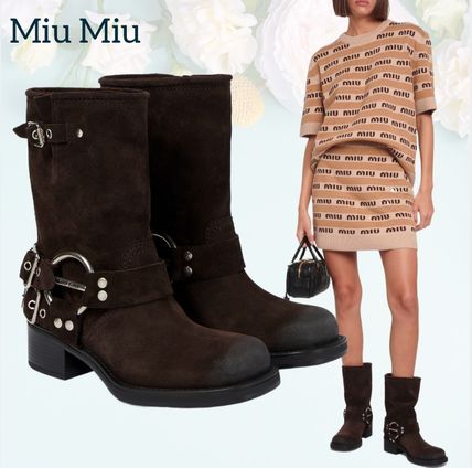 MiuMiu More Boots Plain Elegant Style Boots Boots