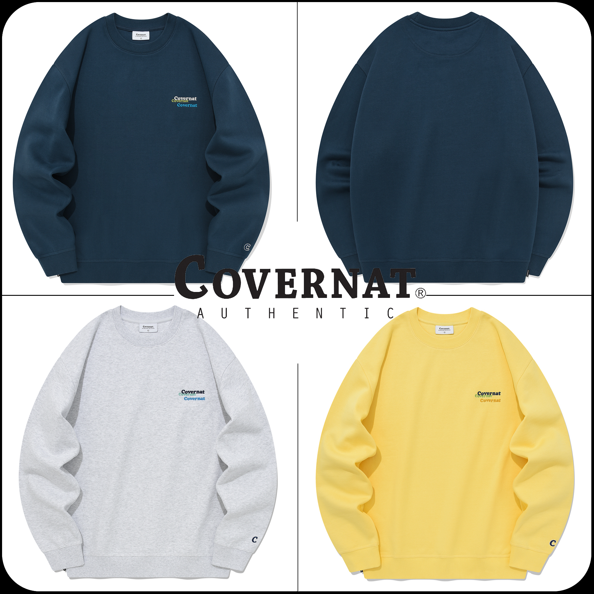 [COVERNAT]★FLEECED MULTI LOGO SWEATSHIRT