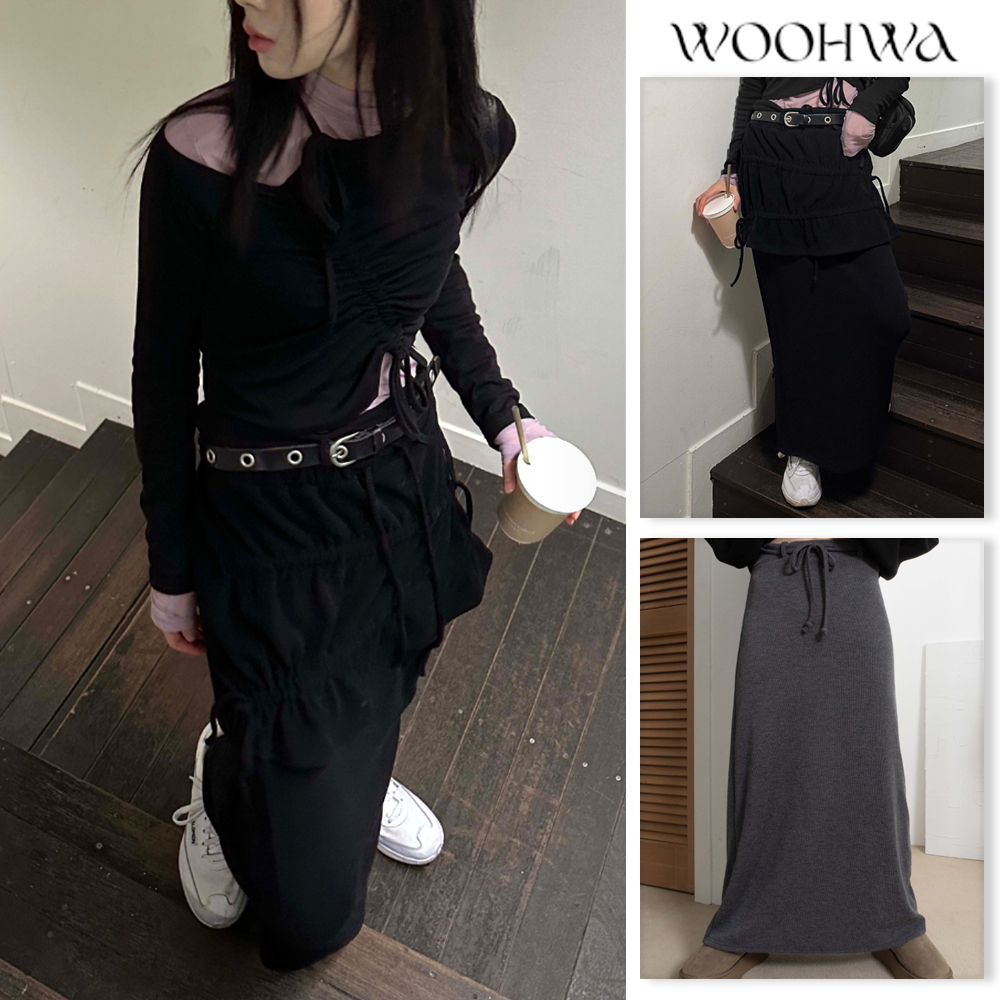 【WOOHWA】ROLLING KNIT SK