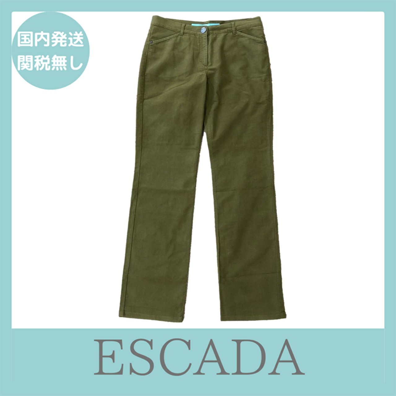 【国内発送】ESCADA エスカーダ ストレートパンツ ファブリック
