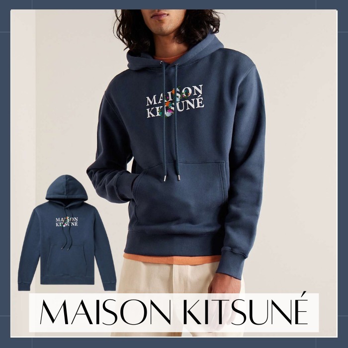 【Maison Kitsune】エンブロイダリーコットンジャージーパーカー