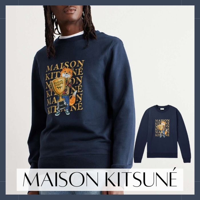 【Maison Kitsune】ロゴ コットンジャージー スウェットシャツ