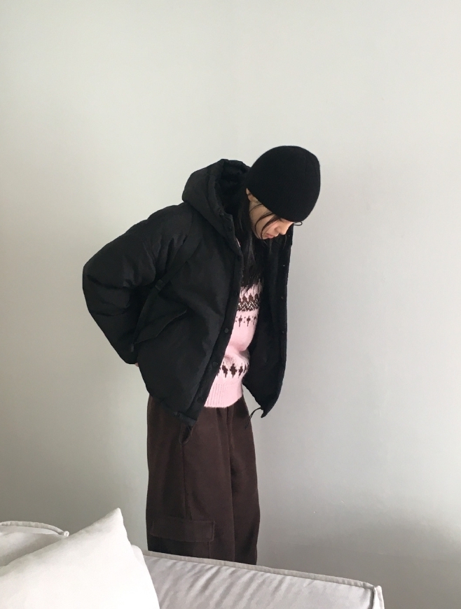 【WONDER WONDER】[MADE/7oz] Baolin Wellon Hood Short Padding