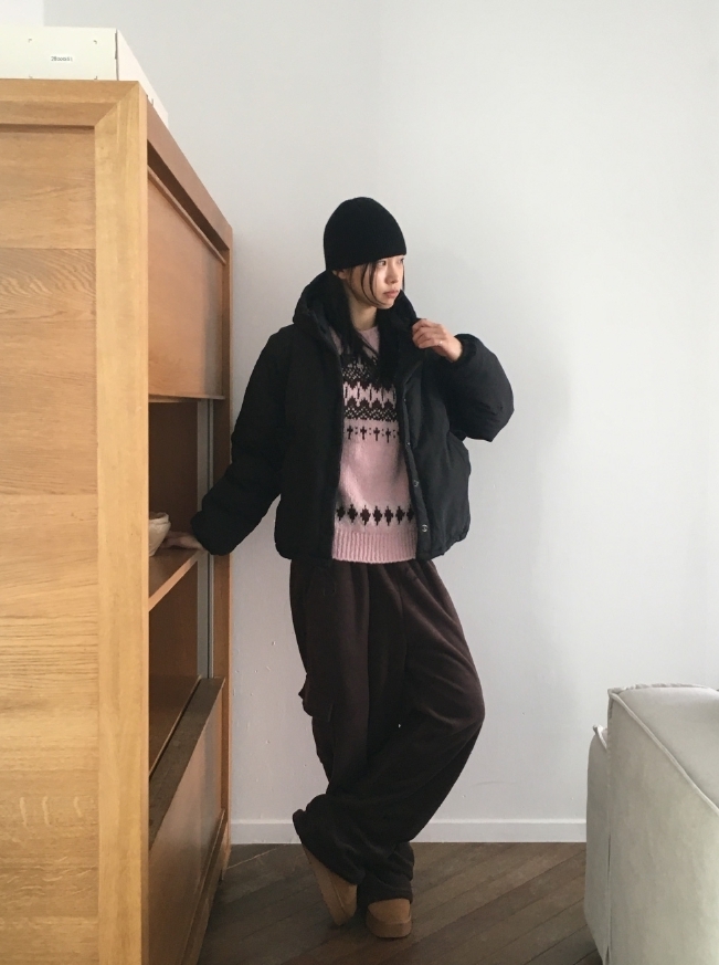 【WONDER WONDER】[MADE/7oz] Baolin Wellon Hood Short Padding