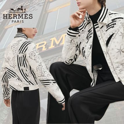 【可愛い♡】HERMES ジップジャケット 新作☆シンプルでお洒落☆HERMES☆ジップジャケット