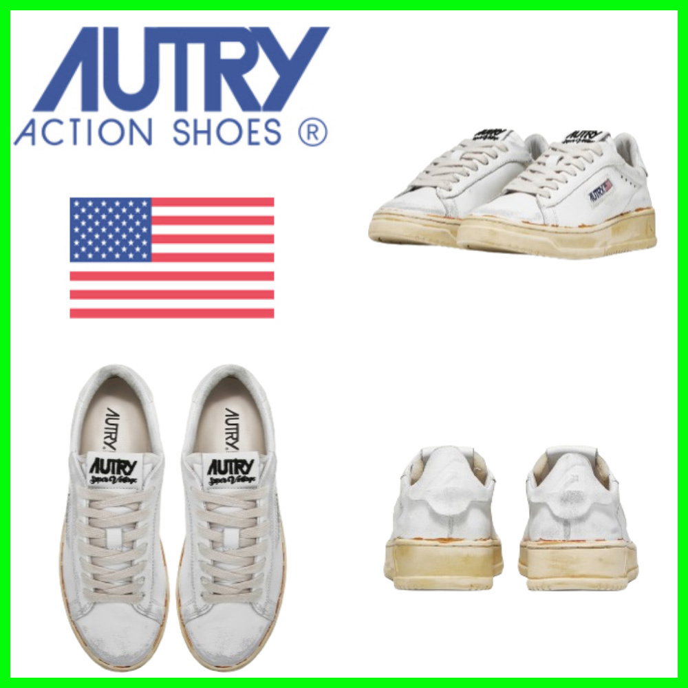 [AUTRY]★Dallas Super Vintage Low Leather Sneakers White★