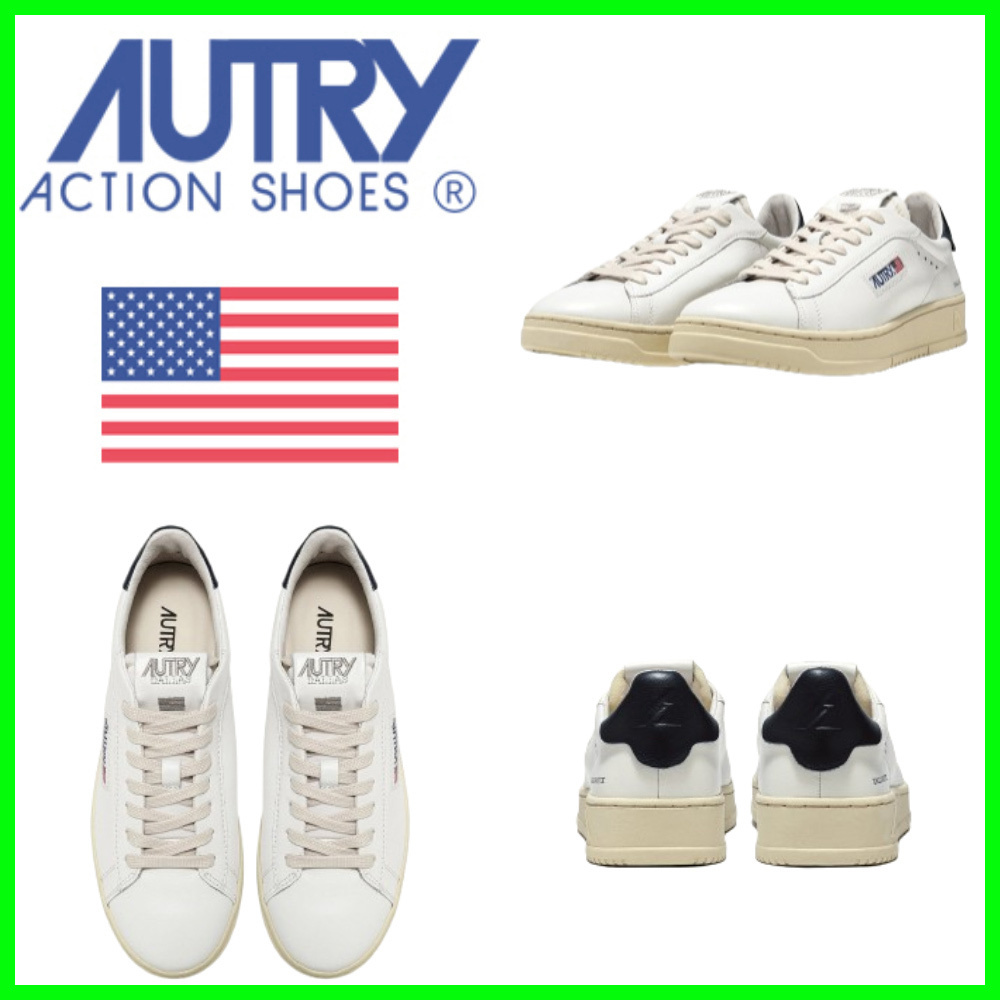 [AUTRY]★WS Dallas Low Leather Sneakers White Blue★