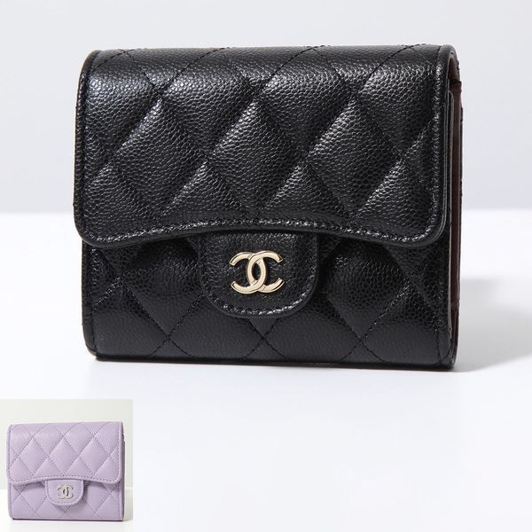 CHANEL 二つ折り財布 AP0229 B10583 MATELASSE