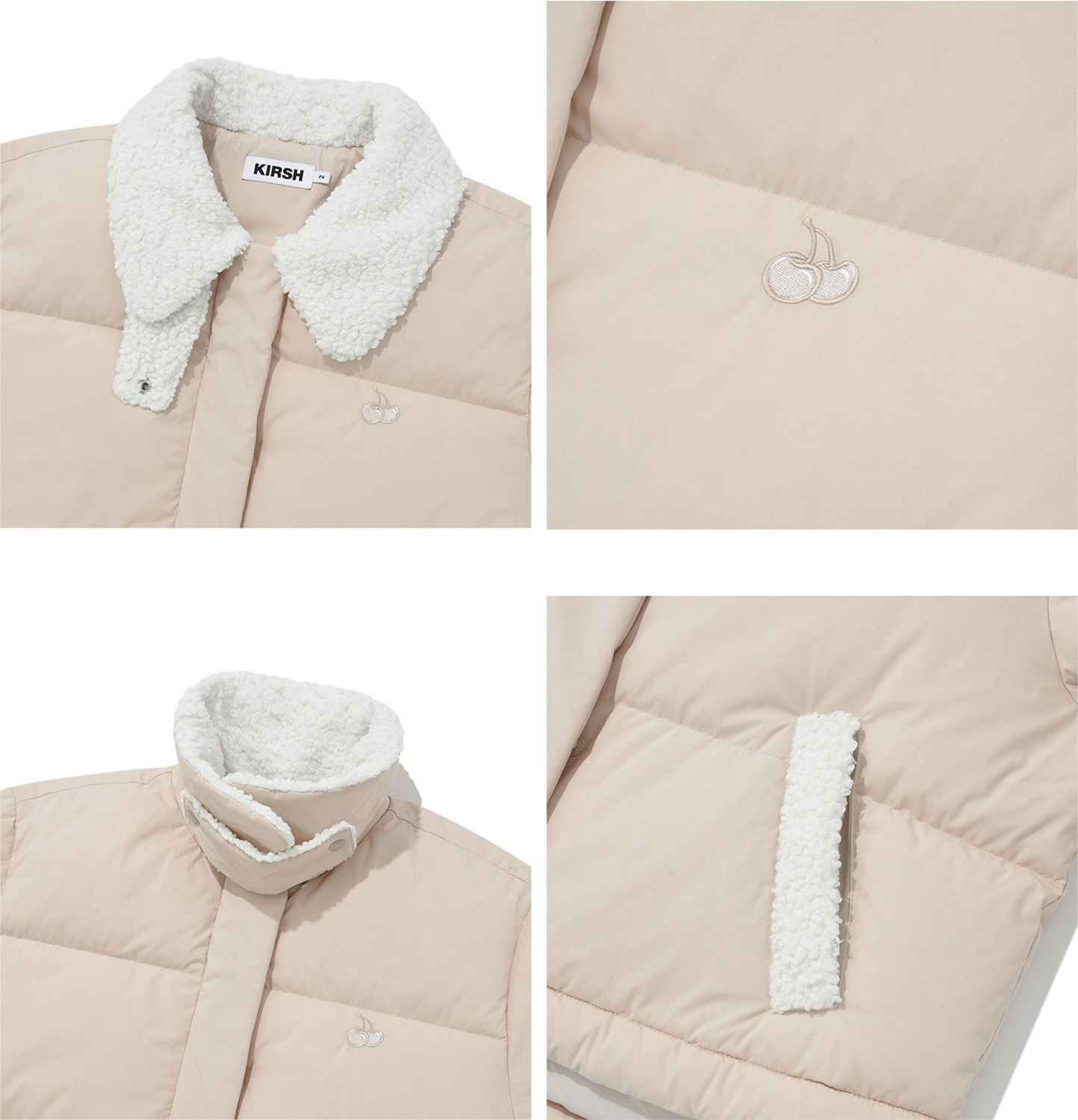 ◆KIRSH◆CHERRY FUR SHORT DOWN JUMPER 韓国スター着用 ☆KIRSH☆送料込み☆韓国☆人気☆CHERRY FUR SHORT DOWN JUMPER