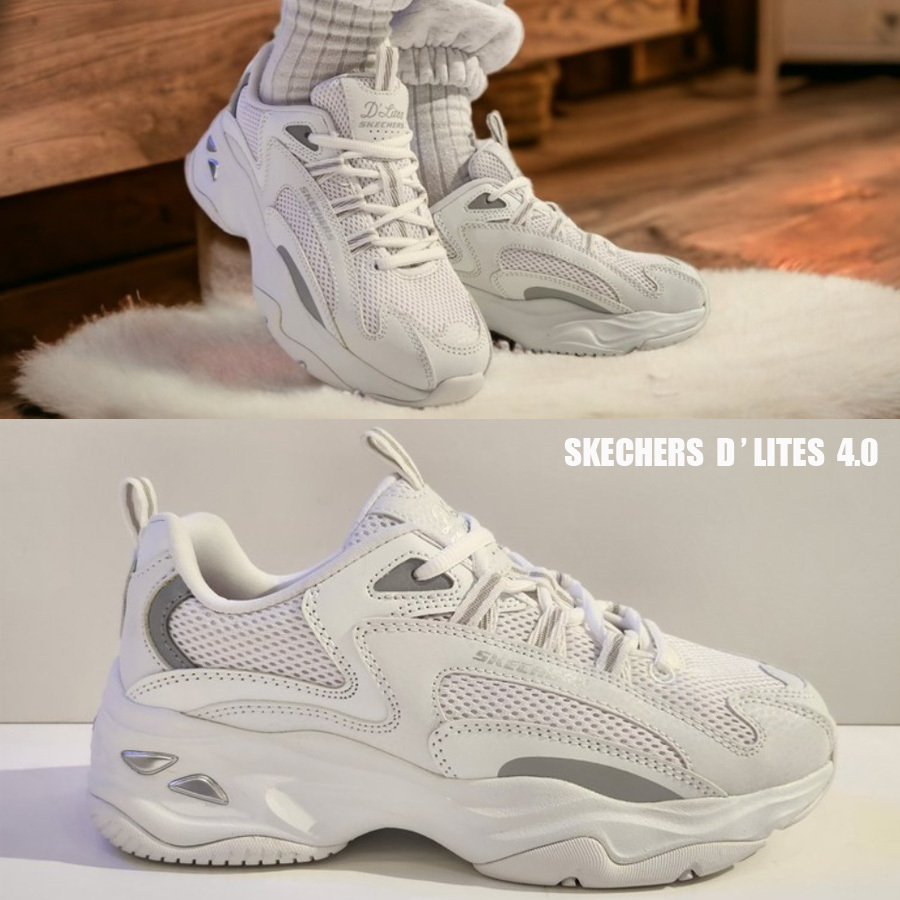 SKECHERS★D'LITES 4.0★厚底★ホワイト系