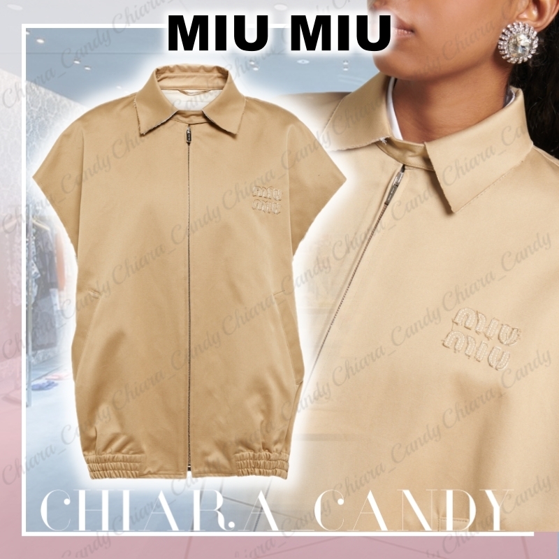 【23AW NEW】MiuMiu_women / ノースリーブ ブルゾンジャケット