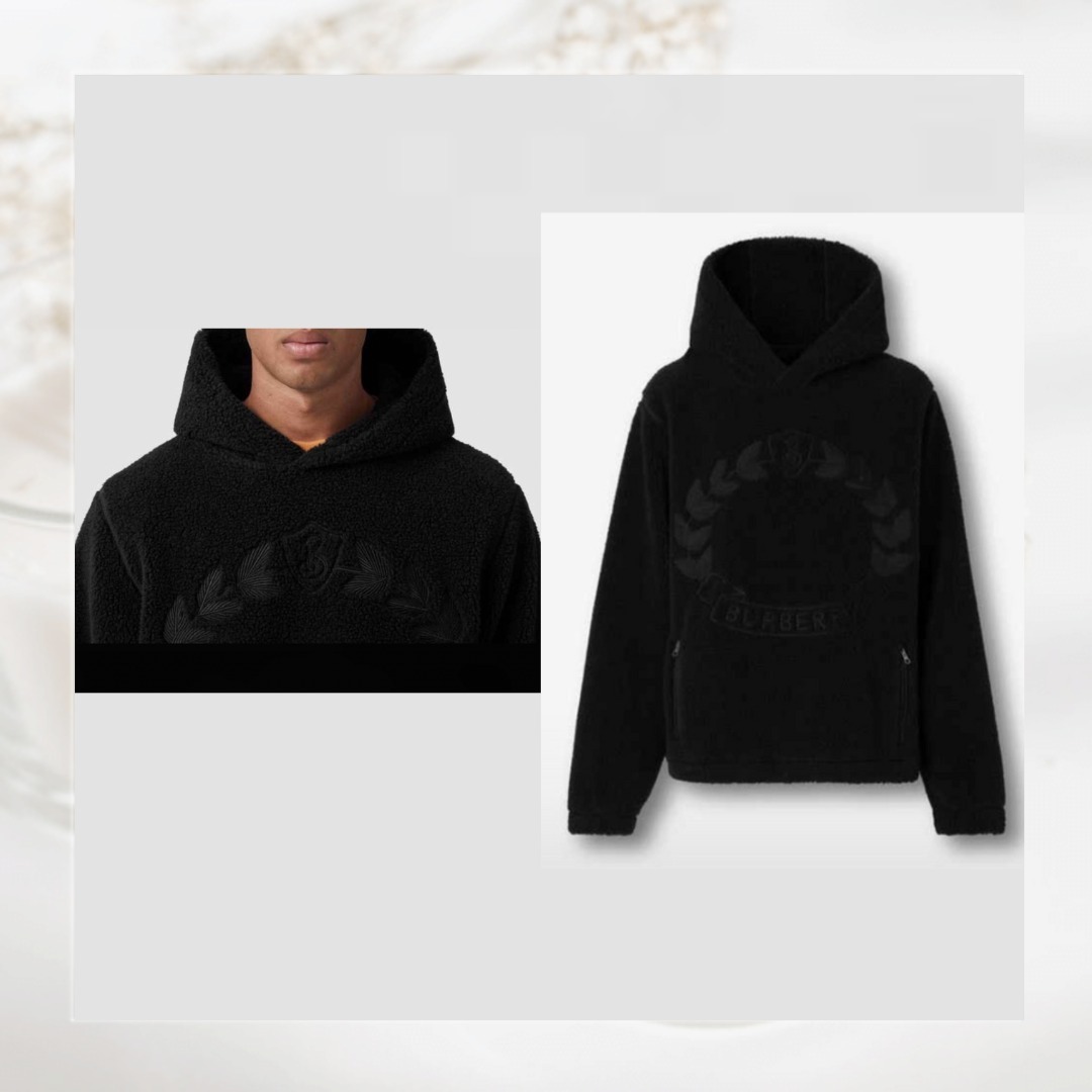 ☆SALE☆【BURBERRY】ブラック Oak Leaf Crest フーディ