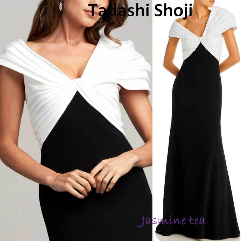 ★セール♪★TADASHI SHOJI ツートンドレープガウン★