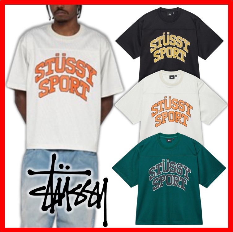★韓国の人気★【Stussy】★SPORT MESH FOOTBALL JERSEY★