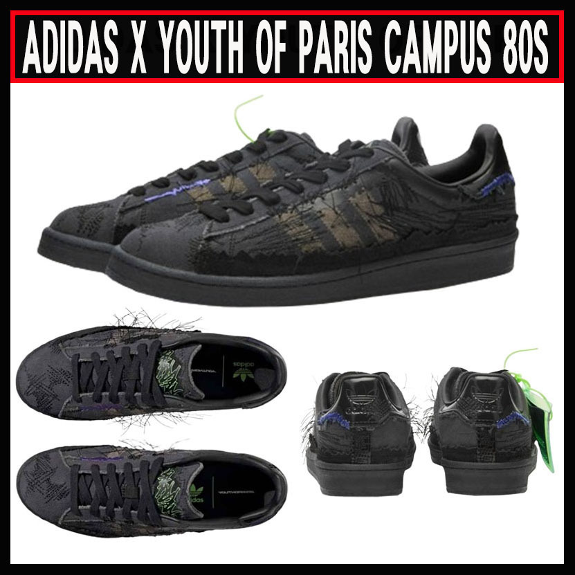 人気 ☆ADIDAS X YOUTH OF PARIS☆ CAMPUS 80S CORE BLACK