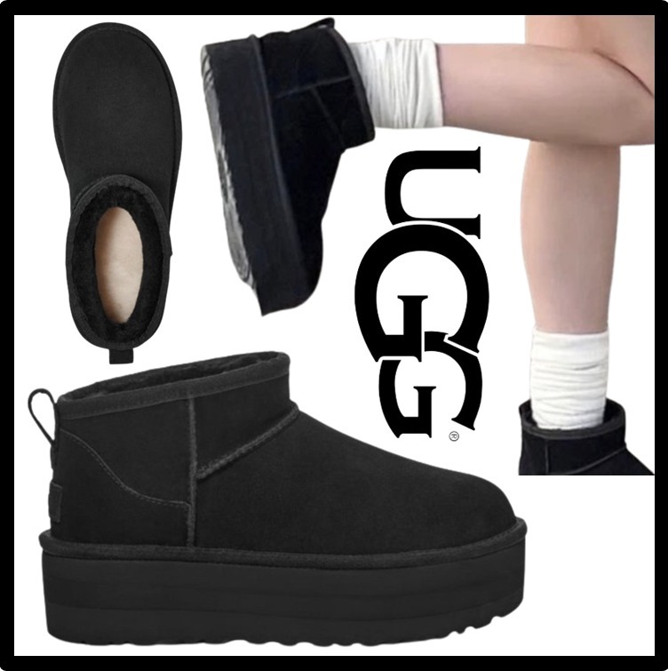 ☆関税込☆UGG★UGG Classic Ultra Mini Platform Boots★Black