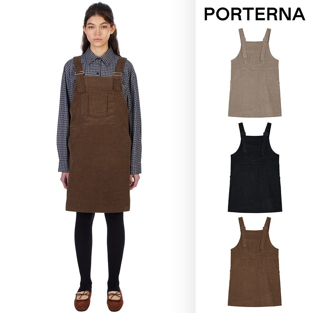 【PORTERNA】Harpy corduroy short one piece