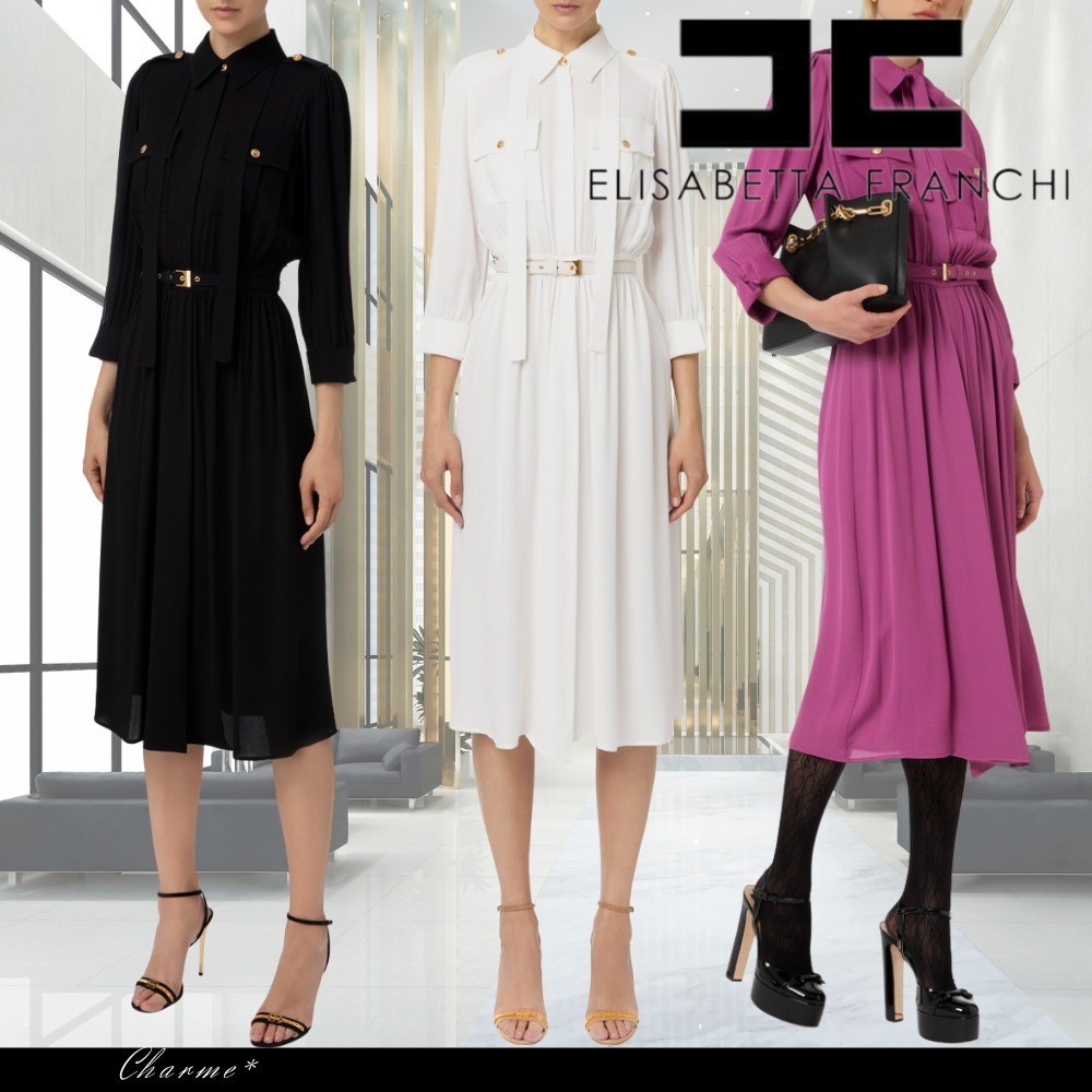 【完売必至♡】ELISABETTAFRANCHI シャツドレス