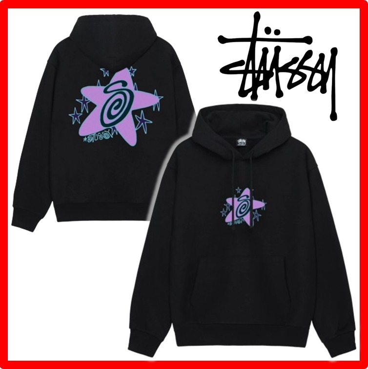 ★韓国の人気★【Stussy】★GALAXY HOODIE★BLACK★