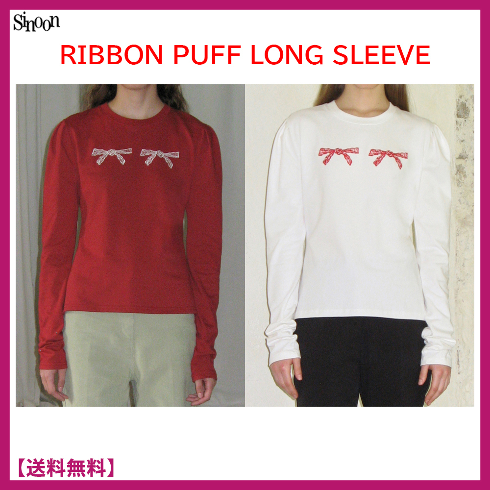 ★SINOON★RIBBON PUFF LONG SLEEVE★リボンパフロングスリーブ