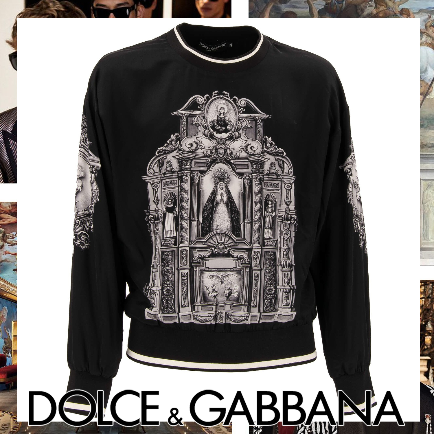 Dolce & Gabbana マリアハート スウェットシャツ ブラック