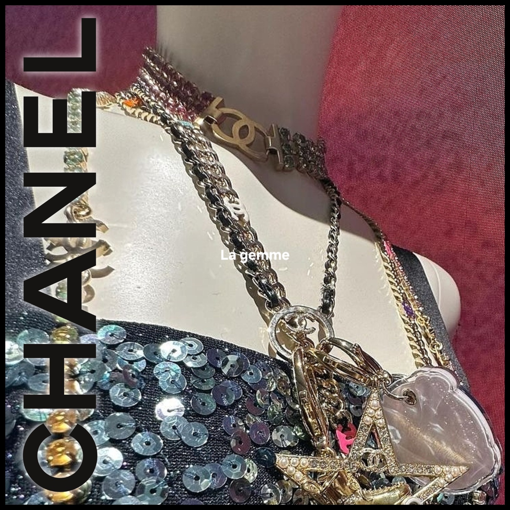 2023/24Cruise★送料無料！【CHANEL】CCロゴ ネックレス レザー