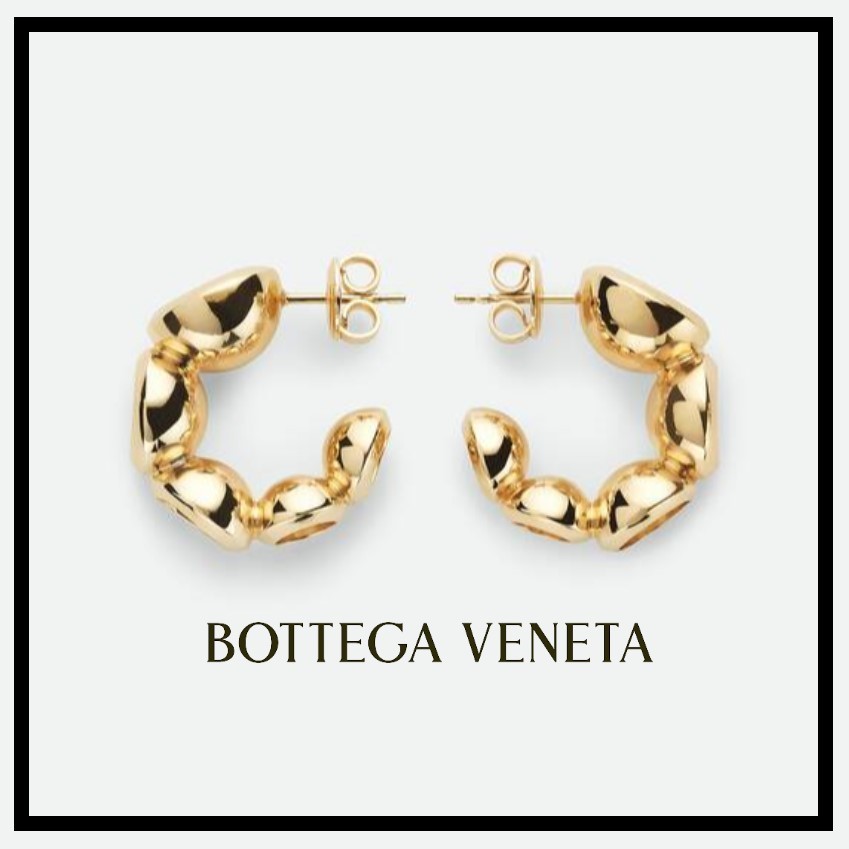 BOTTEGA VENETA ゴールドトーン フープピアス | NET-A-PORTER