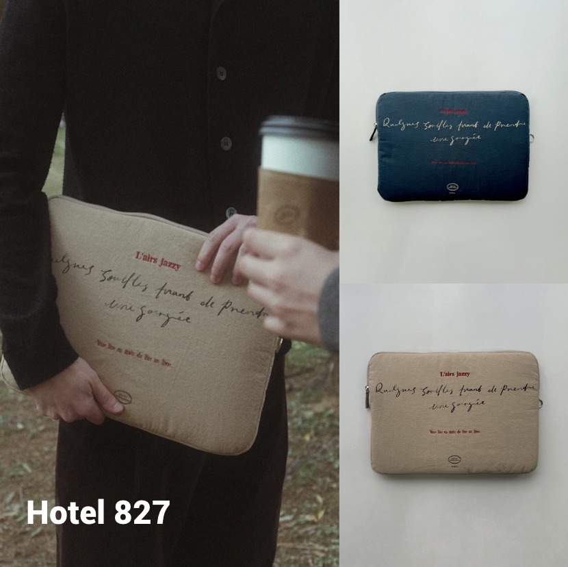 15インチPC収納可能【HOTEL PARIS CHILL】827 Laptop Pouch ２色