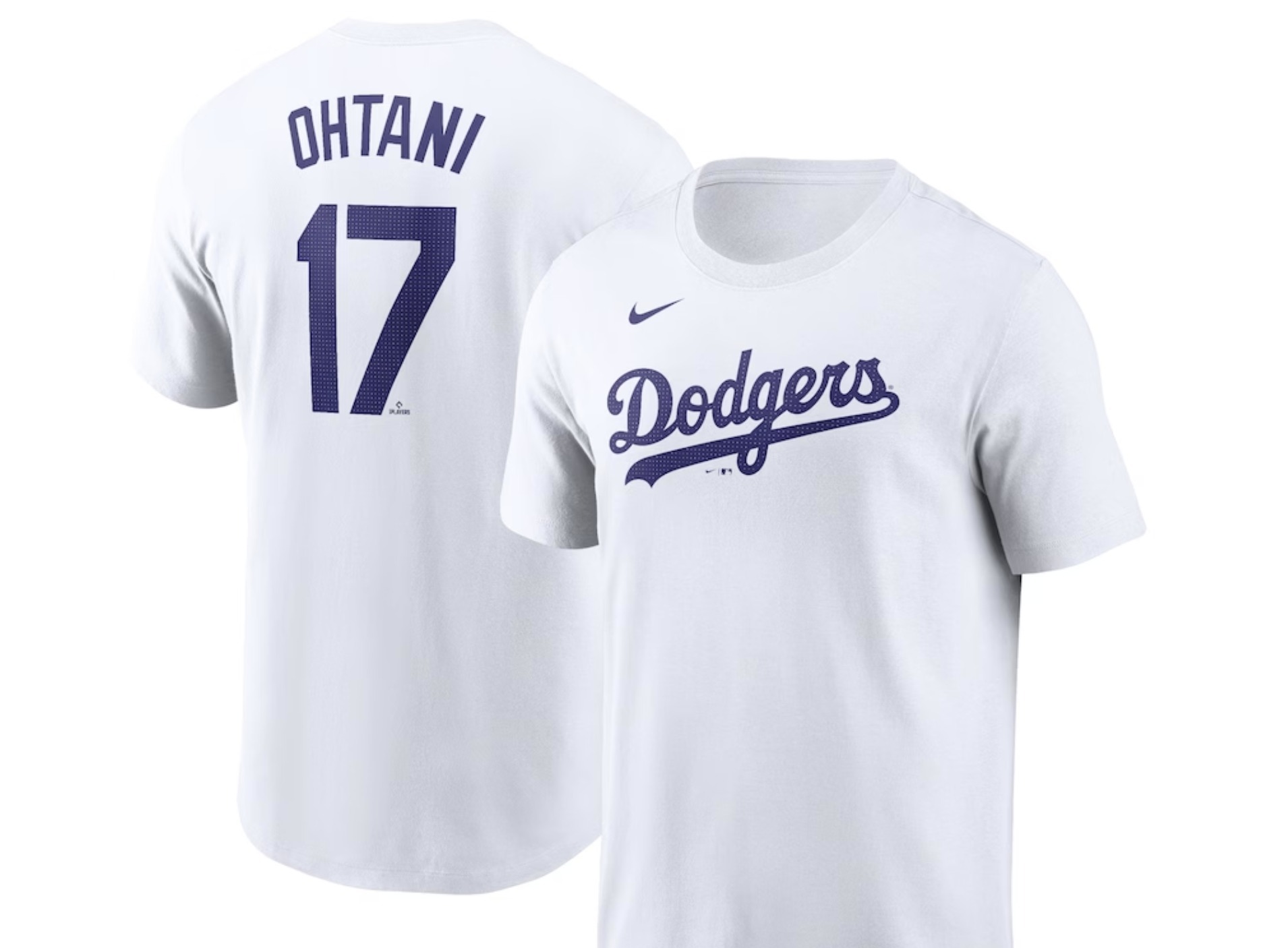 Los Angeles Dodgers大谷翔平選手名前入り17NIKEホワイトTシャツ