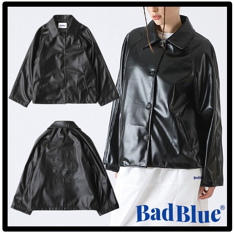 ☆送料・関税込☆Bad Blue★BadBear Vegan Leather Jacket★
