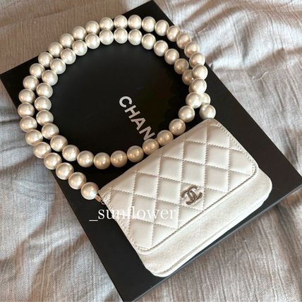 CHANEL■真珠 パール ストラップ フラップ WOC クロスバッグS+級 パール CHANEL(シャネル) バッグ・カバン(レディース) - 海外