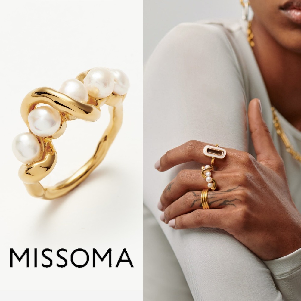 【MISSOMA】モルテン パール ツイストスタッキングリング 関税込