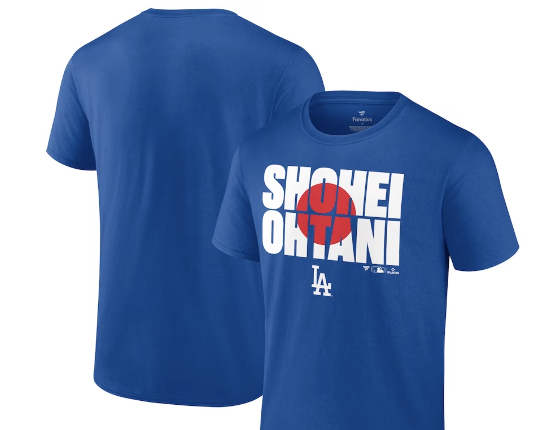 Los Angeles Dodgers大谷選手名前入りFanatics国旗Tシャツ