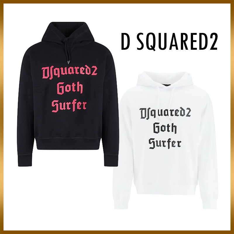 【DSQUARED2】ロゴ スローガンプリント フーディー パーカー 2色
