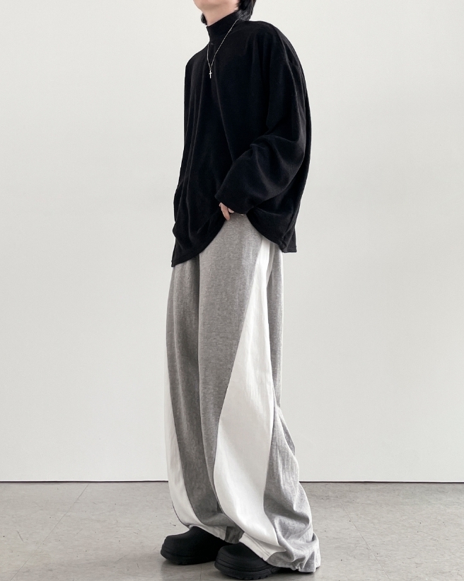 【YOURNUS】Robben Terry Mock Neck T-Shirt